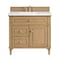 James Martin Vanities 36'' Single Vanity, Light Natural Oak w/ 3 CM White Zeus Quartz Top 424-V36-LNO-3WZ - alternate 1
